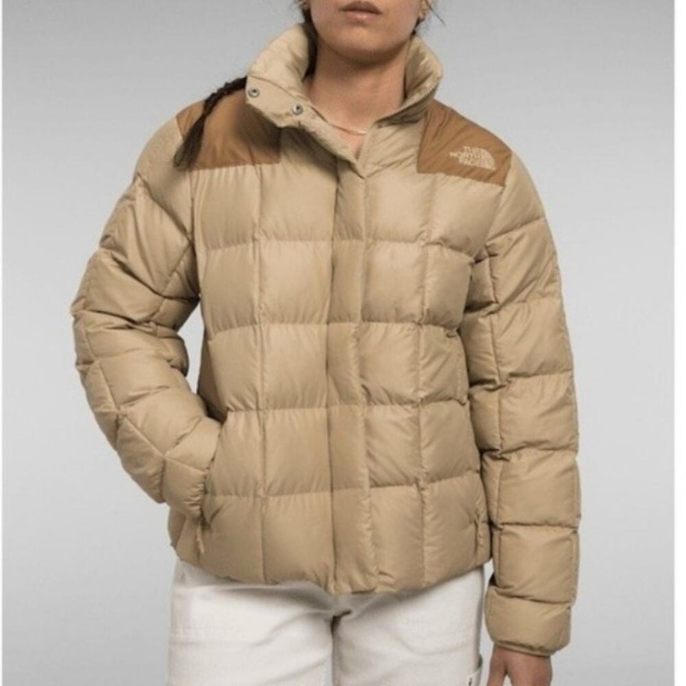 The North Face Lhotse Reversible Hoodie in Khaki Stone/Utility Brown MSRP $250